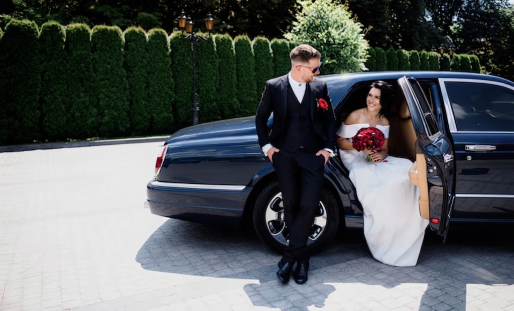 Luxury wedding car ready for a GTA couple's ceremony